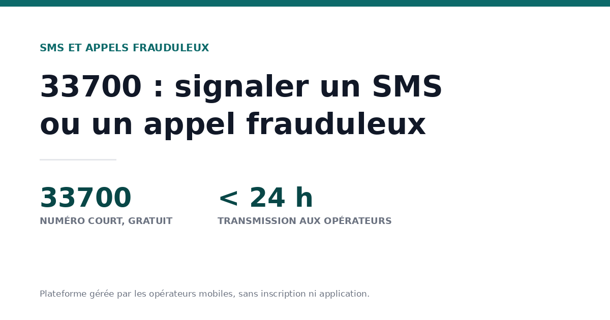 33700 : signaler un SMS ou un appel frauduleux, mode d’emploi